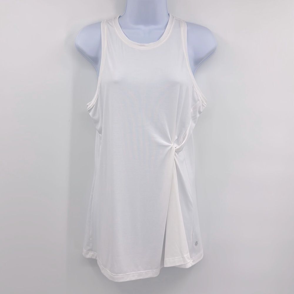 Athleta White Tank with Twist Detail‎ Sz M